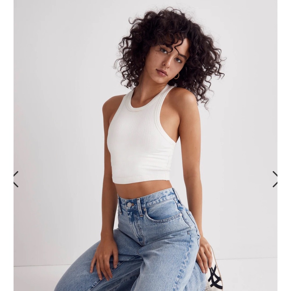 Madewell rib crop top size XS, never worn!